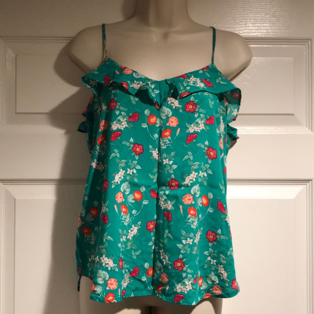 Old Navy ruffle neck tank top